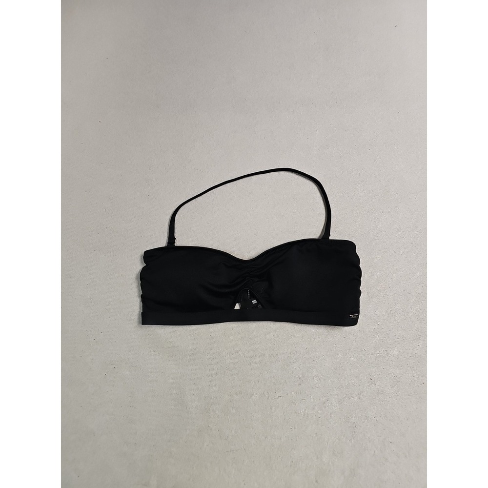 Victorias Secret Large‎ Black Bandeau Lined Wireless Beach Bikini Top Swimwear